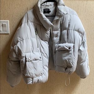 Grey puffer jacket